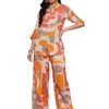 Women's Co-ord Set Multicolor Graphic Print